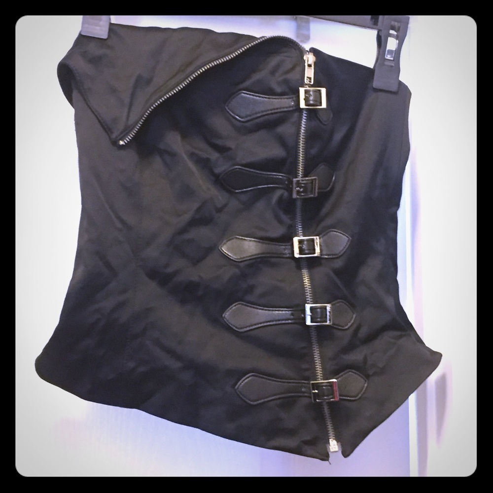 Bebe black strap bustier